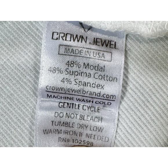 Crown Jewel White Ribbed Cotton Tank Top Women’s M Made in USA - Picture 9 of 10